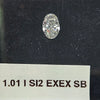 I Color Diamond, 1.01 Carat, Oval Shape, SI2 Clarity