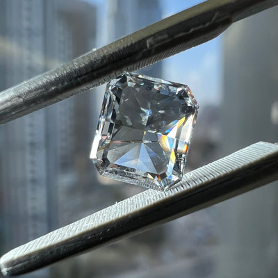 Blue diamond, 1.08 carat, radiant shape