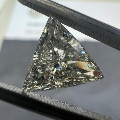 L color diamond, 2.03 Carat, Trilliant shaped, SI1 clarity