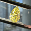 Yellow diamond, 1.50 carat, pear shape, SI1 clarity