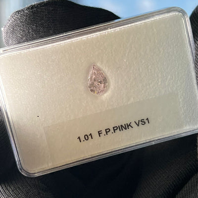 1.01 Carat PEAR Shape PINK Color Diamond