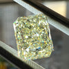 Light yellow color diamond, 2.00 Carat, radiant shape, SI2 clarity
