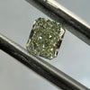 Green yellow diamond, 0.59 Carat, radiant shape