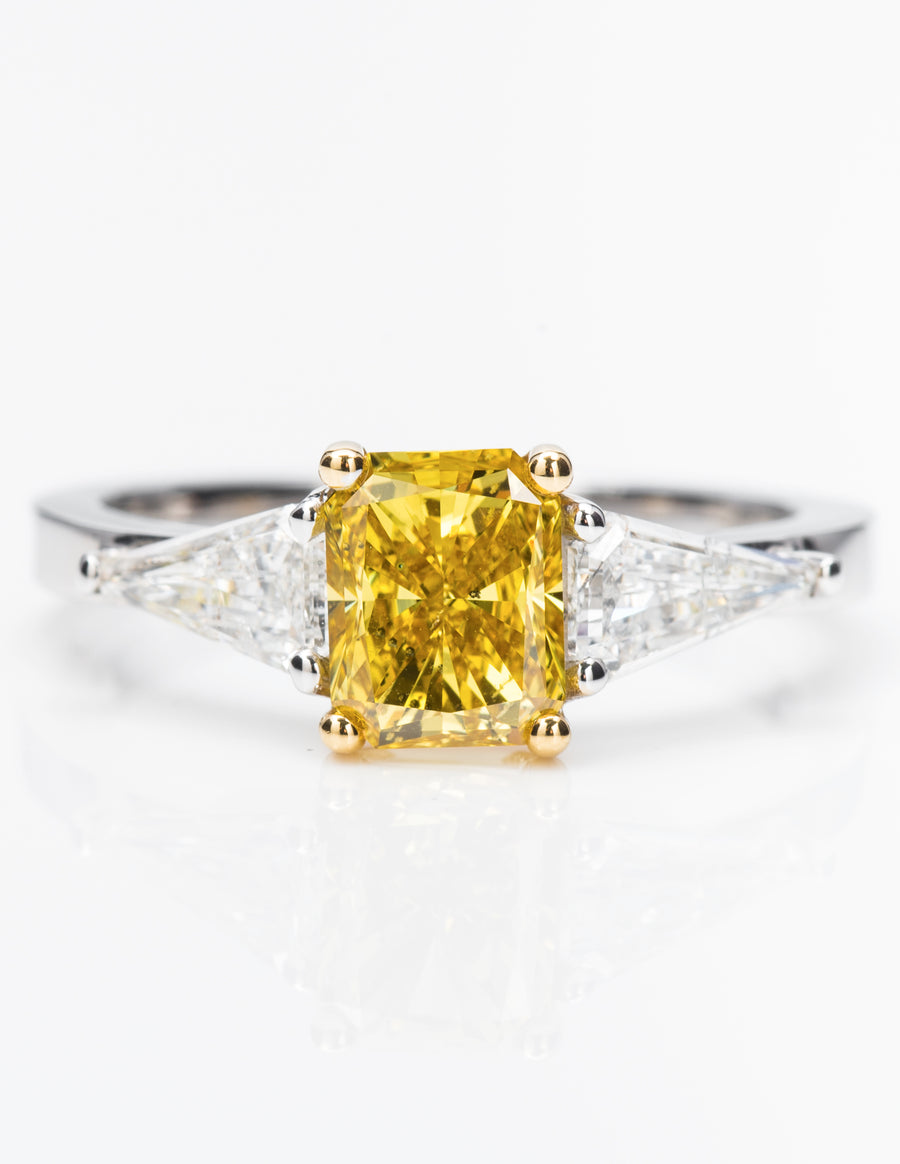Vivid Yellow Diamond Ring, 1.45 carat - VMK Diamonds