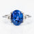 Blue tanzanite & diamond ring, 4.16 carat
