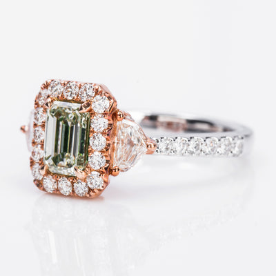Fancy Light Green Diamond Ring, 2.23 carat - VMK Diamonds