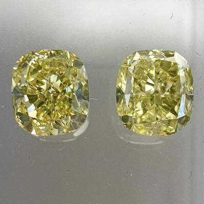 YELLOW Diamond, 0.90 Carat, CUSHION Shape, VS2 Clarity - VMK Diamonds