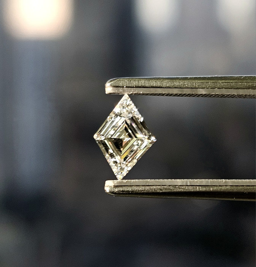 shield shaped diamond natural colorless