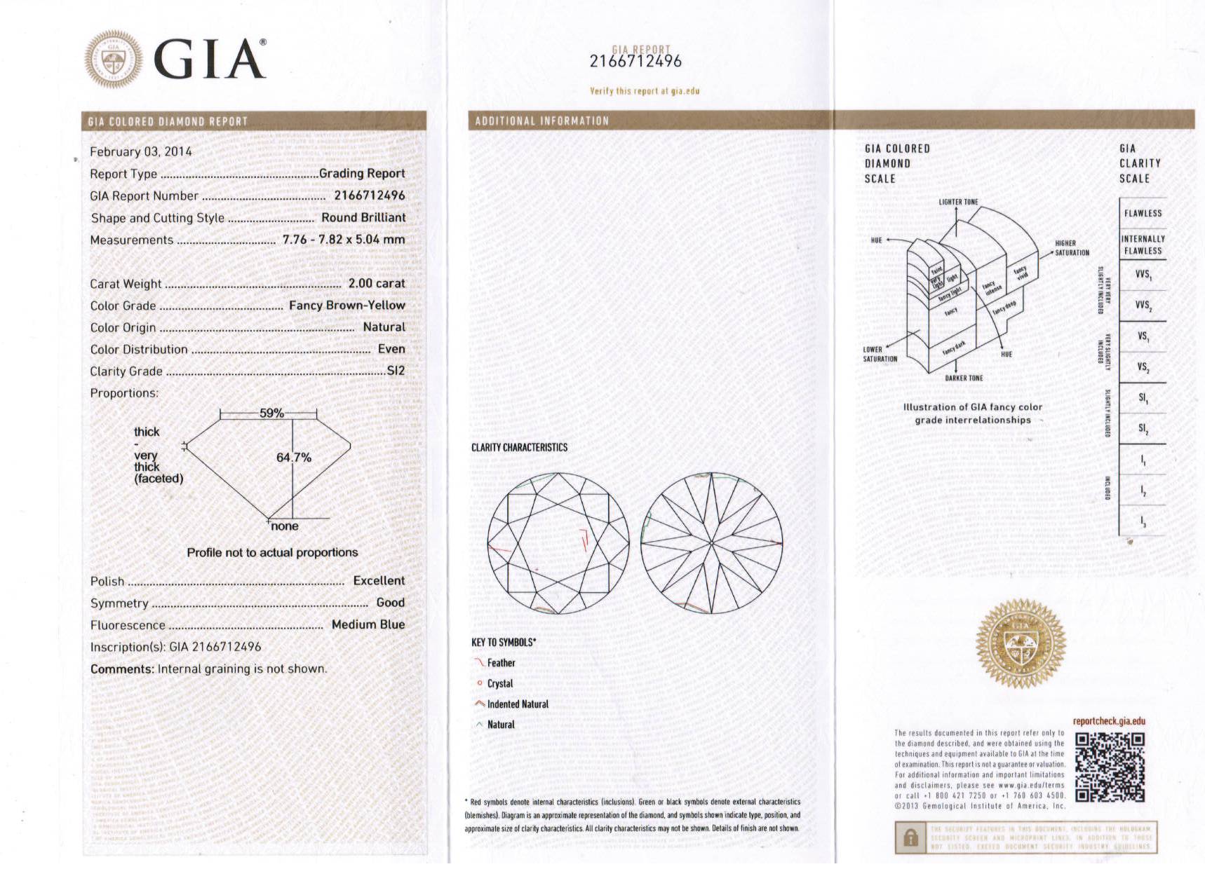 Gray and brown diamonds, 4.32 total carats, round Shapes