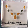 Orange & green parcel, 3.18 total Carat, pear shapes, GIA certified