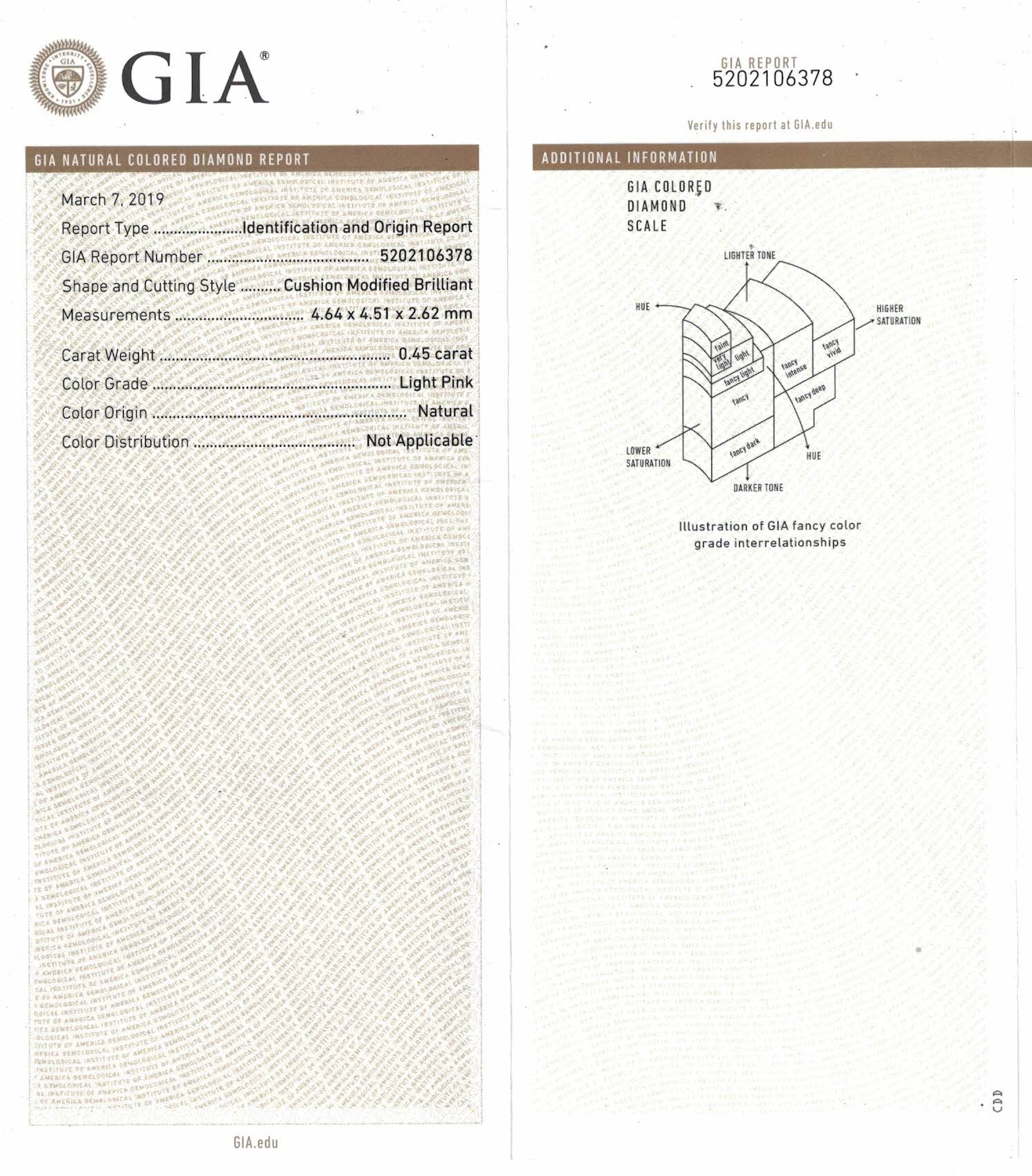 Magnificent multi colored natural diamonds, GIA certified, 3.76 total carats