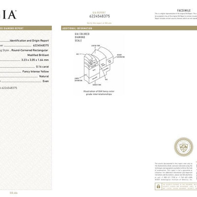 certificate of gia for a natural colored diamond