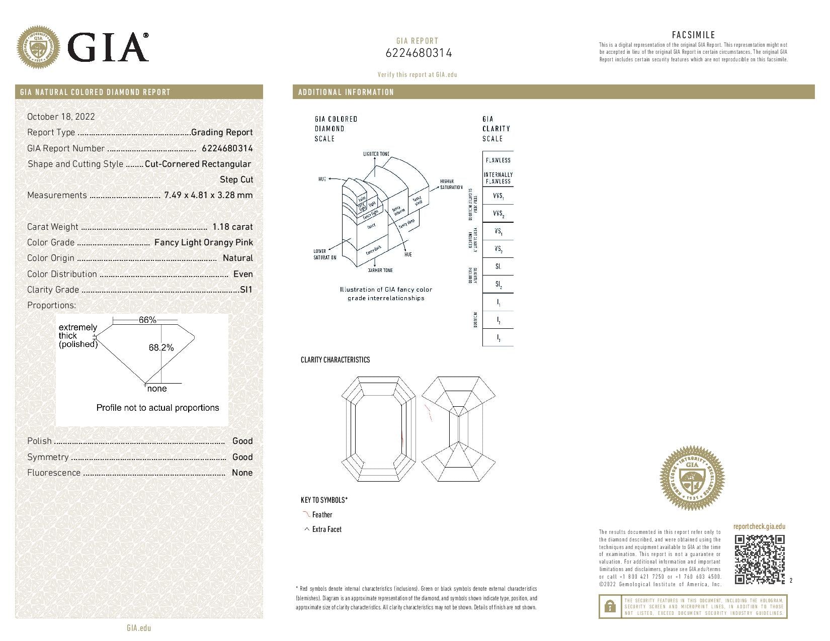 Collection of pink & colorless diamonds, 5.40ct., pink GIA certified, SI1 clarity