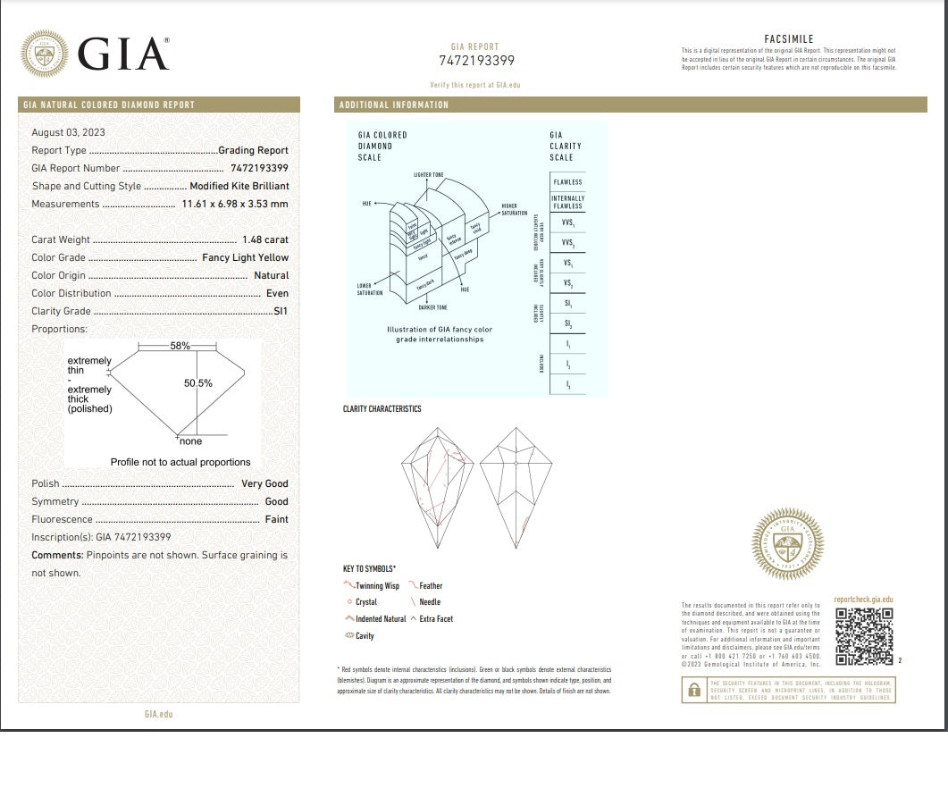 Yellow diamond earrings, 4.35 carat - VMK Diamonds