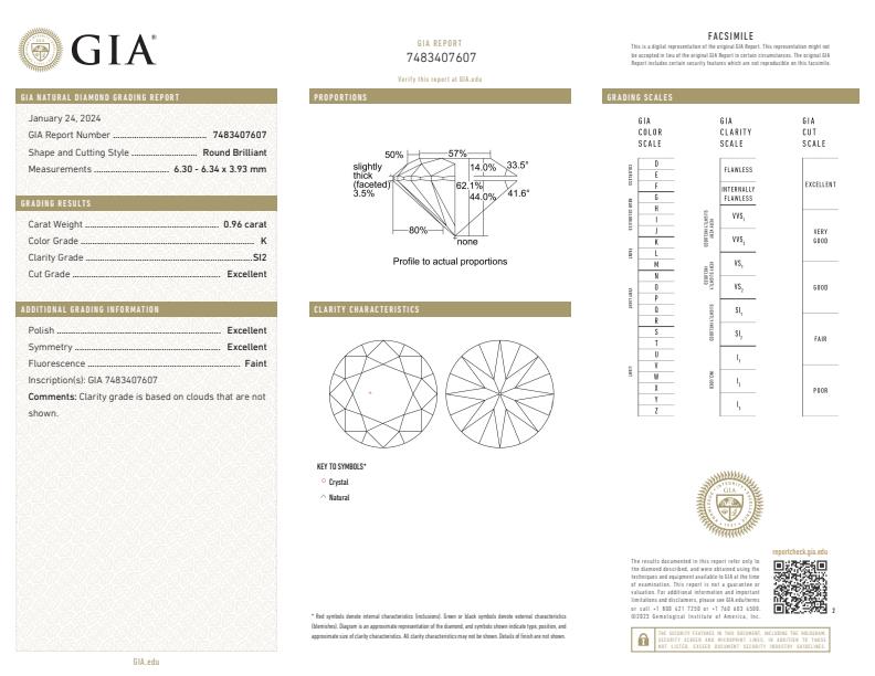 Special Brilliant Round cut natural diamonds 0.96 carat each