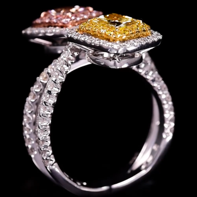 YELLOW Color Diamond Ring (2.04 Carat) - VMK Diamonds