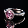 pink diamond ring 0.99 carat 18k white gold