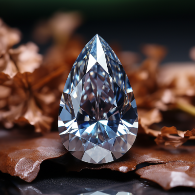 Blue Diamond 0.70 Carat PEAR Shape, Clarity VS2