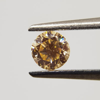 ORANGE Diamond, 0.20 Carat, ROUND Shape, SI2 Clarity - VMK Diamonds