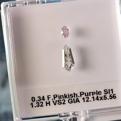 Collection of pink & colorless diamonds, 1.66ct, GIA certified