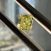 YELLOW Diamond, 0.31 Carat, CUSHION Shape, VS2 Clarity