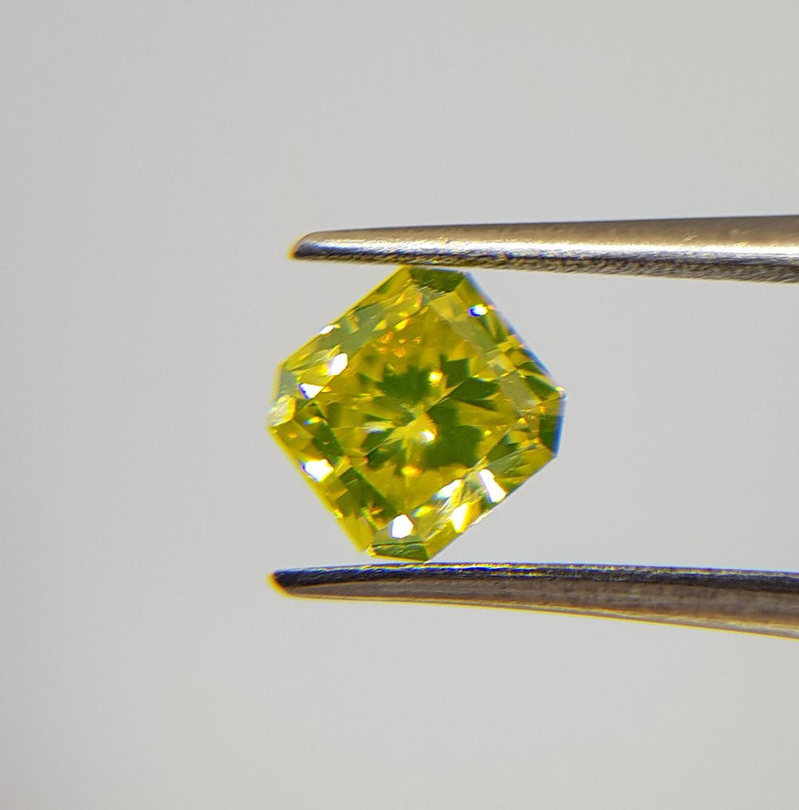 0.89 Carat RADIANT Shape YELLOW Color Diamond - VMK Diamonds