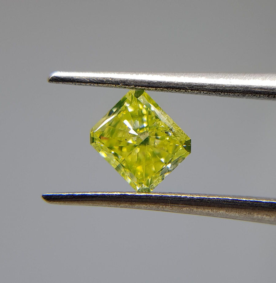 0.69 Carat RADIANT Shape YELLOW Color Diamond - VMK Diamonds
