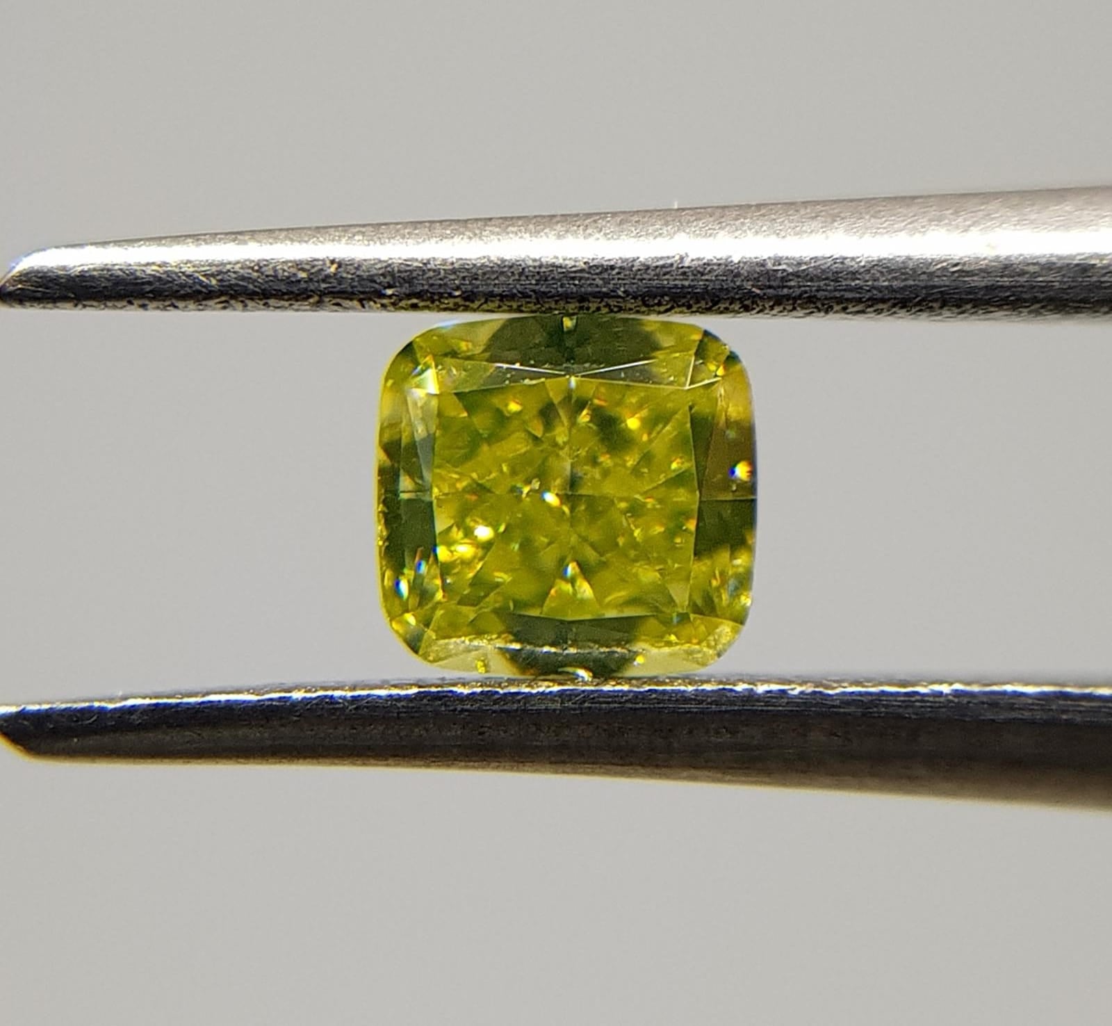 0.31 Carat CUSHION Shape YELLOW Color Diamond - VMK Diamonds