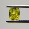 0.30 Carat CUSHION Shape Lime YELLOW Diamond - VMK Diamonds