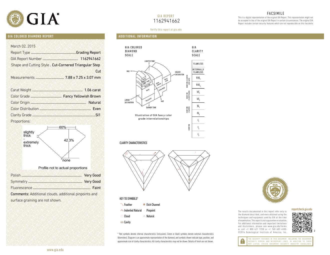 1.06 Carat SHIELD Shape BROWN Color Diamond - VMK Diamonds