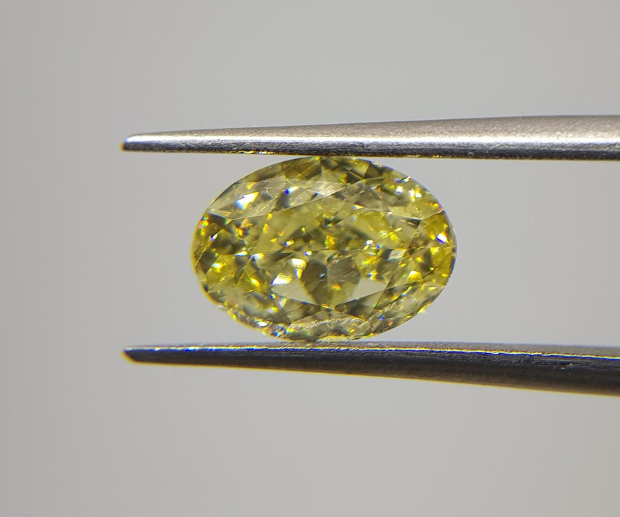 2.01 Carat OVAL Shape YELLOW Color Diamond