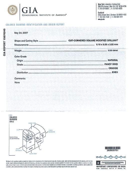 orqnge diamonds 15870245