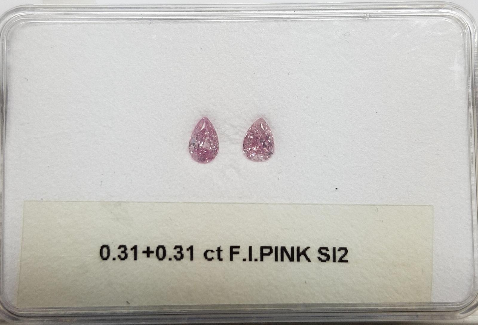 0.31 Carat PEAR Shape PINK Color Diamond - VMK Diamonds