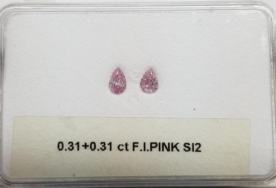 0.31 Carat PEAR Shape PINK Color Diamond - VMK Diamonds
