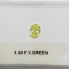 1.30 Carat OVAL Shape GREEN Color Diamond - VMK Diamonds
