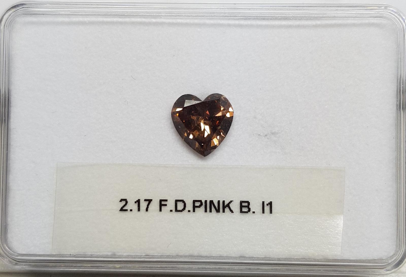 2.17 Carat HEART Shape BROWN Color Diamond - VMK Diamonds