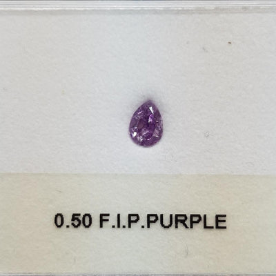 0.50 Carat PEAR Shape INTENSE PINK PURPLE Diamond - VMK Diamonds