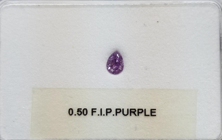 0.50 Carat PEAR Shape INTENSE PINK PURPLE Diamond - VMK Diamonds