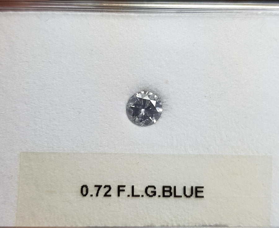 0.72 Carat ROUND Shape BLUE Color Diamond - VMK Diamonds