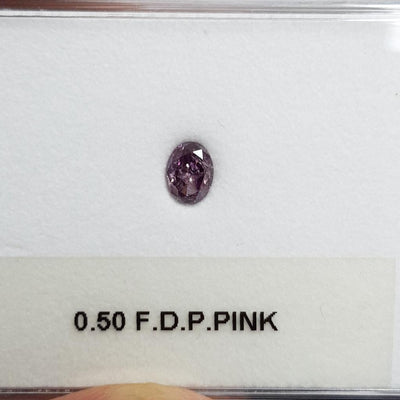 0.50 Carat OVAL Shape PINK Color Diamond - VMK Diamonds