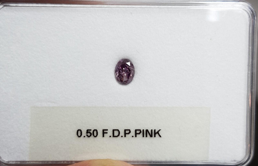 0.50 Carat OVAL Shape PINK Color Diamond - VMK Diamonds