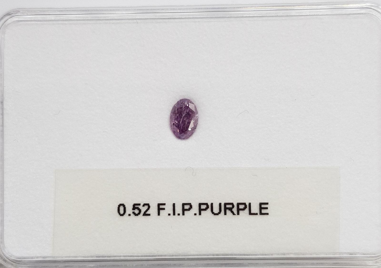 0.52 Carat OVAL Shape PURPLE Color Diamond - VMK Diamonds
