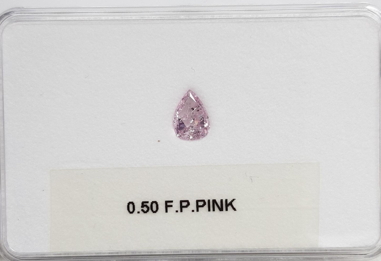 0.50 Carat PEAR Shape Purple PINK Color Diamond - VMK Diamonds