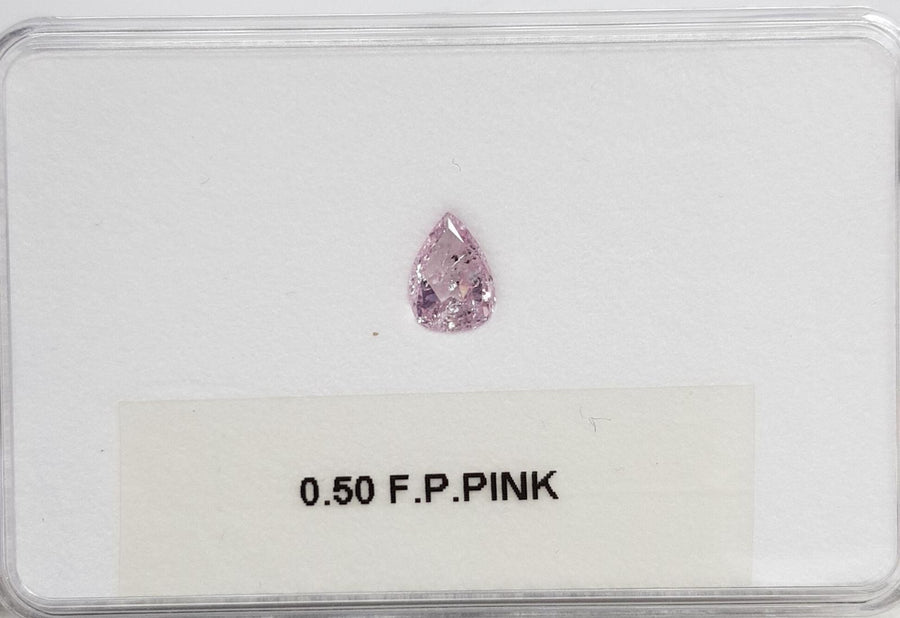 0.50 Carat PEAR Shape Purple PINK Color Diamond - VMK Diamonds