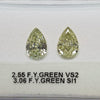 3.06 Carat PEAR Shape GREEN Color Diamond - VMK Diamonds