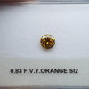 0.83 Carat ROUND Shape ORANGE Color Diamond - VMK Diamonds