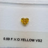 0.59 Carat HEART Shape YELLOW Color Diamond - VMK Diamonds