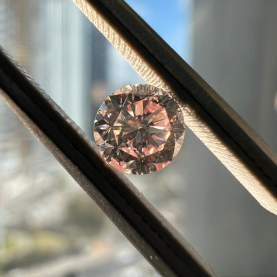 PINK Diamond, 0.40 Carat, ROUND Shape, I1 Clarity - VMK Diamonds argyle pink colored diamond