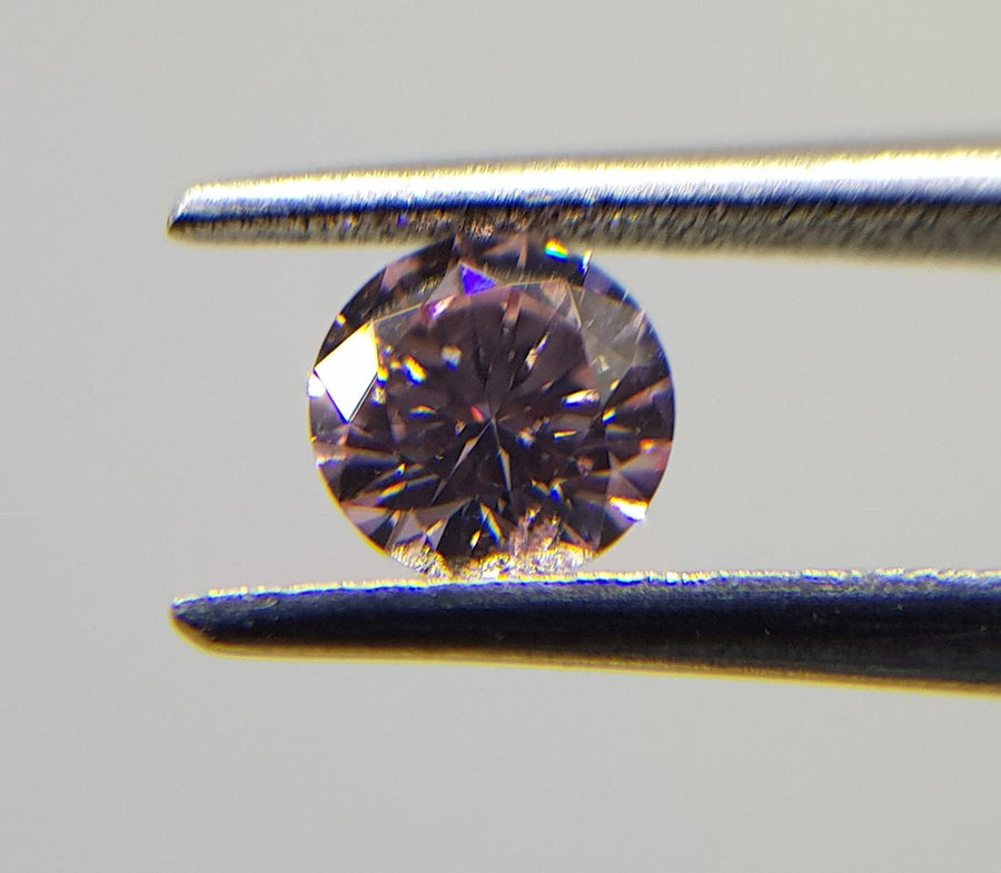 0.23 Carat ROUND Shape PINK Color Diamond - VMK Diamonds