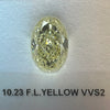 10.23 Carat OVAL Shape YELLOW Color Diamond